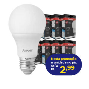 Kit 10 Lâmpadas Led 9w Bulbo Avant