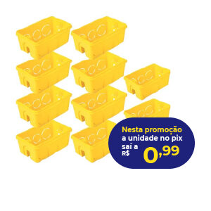 Kit 10 Caixa De Luz 4x2 P/ Tomada Interruptor - Tramontina