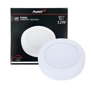 Plafon Led Sobrepor Redondo 12w Bivolt Avant